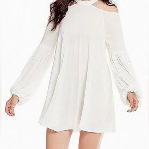 Free People Cream Dress with Shoulder Cutout
